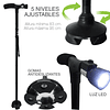 Bastón Plegable 4 Soportes Luz Led