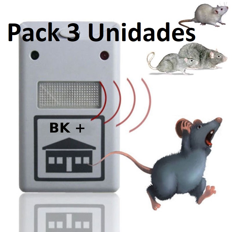 Pack 3 Repelente Electrónico  Ratones Plagas Bichos