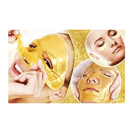 Mascara Facial Colágeno Acido Hialuronico Polvo Oro