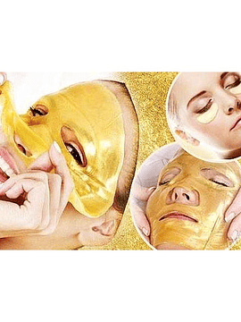 Mascara Facial Colágeno Acido Hialuronico Polvo Oro