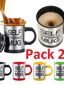 Pack 2 Tazon Mug Con Revolvedor Automático 