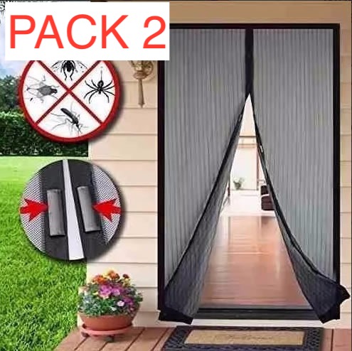 Pack 2 Cortinas Para Puerta Anti Mosquitos 