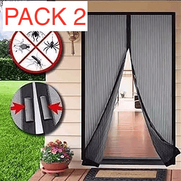 Pack 2 Cortinas Para Puerta Anti Mosquitos 