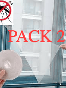Pack 2 Cortinas Anti Mosquitos Para Ventana Con Velcro 130X150 CMS 
