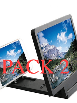 Pack 2 Amplificadores 3D de Pantalla Celular Tablets