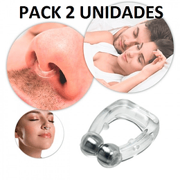 Pack 2 Clip Anti Ronquido Con Iman Deje De Roncar Biomagnetico 