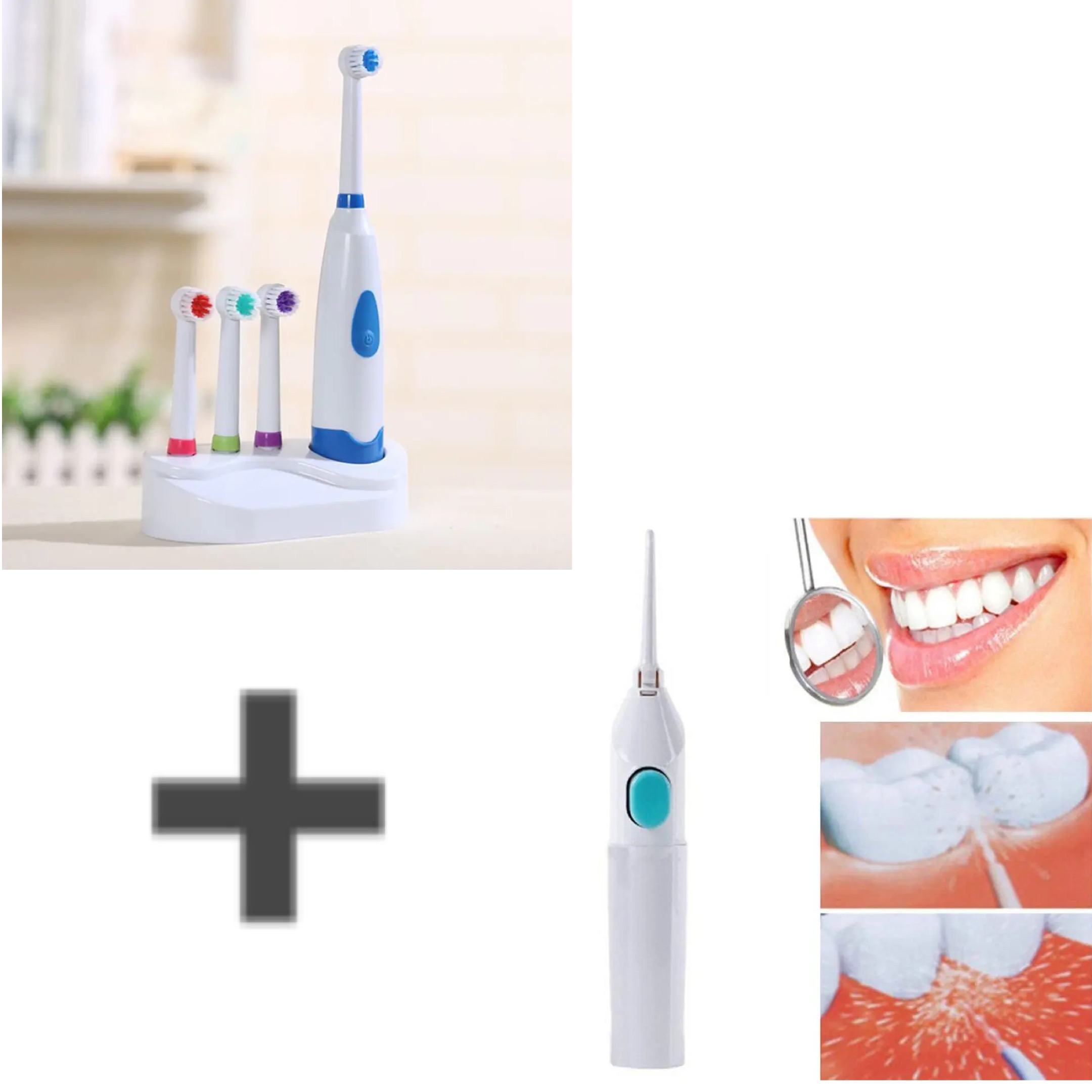 Pack Cepillo Dental Eléctrico más Limpiador de Dientes