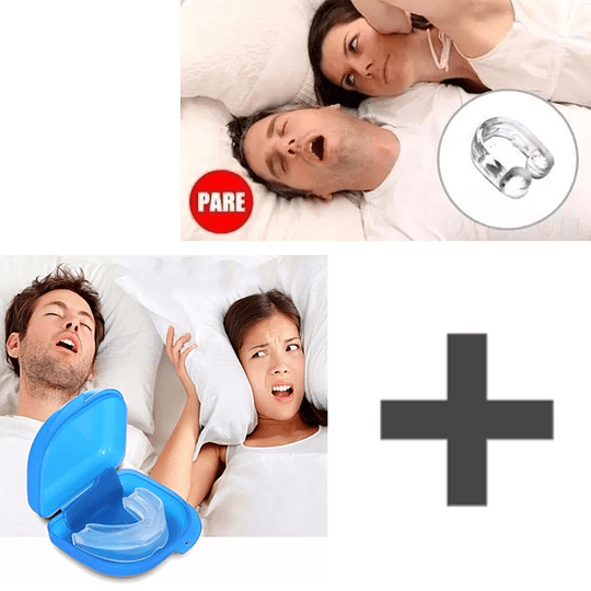 Pack Placa Dental Contra el Bruxismo mas Clip Anti Ronquido con Iman