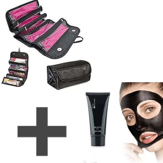 Pack Cosmetiquero Roll-On mas Mascara Facial Elimina Puntos Negros.