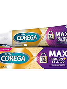 Ultra Corega Max Crema Adhesiva Sin Sabor para Prótesis Dentales 70 Gramos