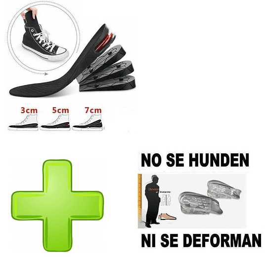 Pack Par Plantilla Completa Altura 7 cms + Par Talonera Altura 5 cms