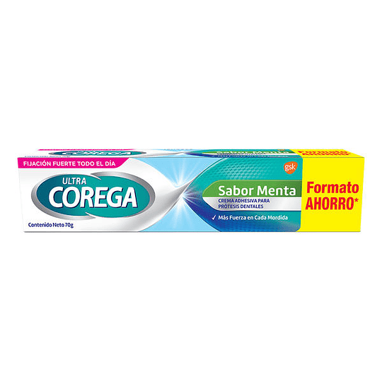 Corega Adhesivo Prótesis Dental Ultra Menta 70 Grs