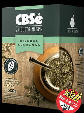 Yerba Mate Cbse Premium Caja Etiqueta Negra Sin Gluten