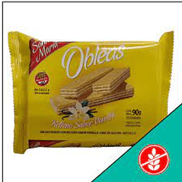 Obleas Vainilla  Santa Maria 70 Grs SIN GLUTEN Y LACTOSA