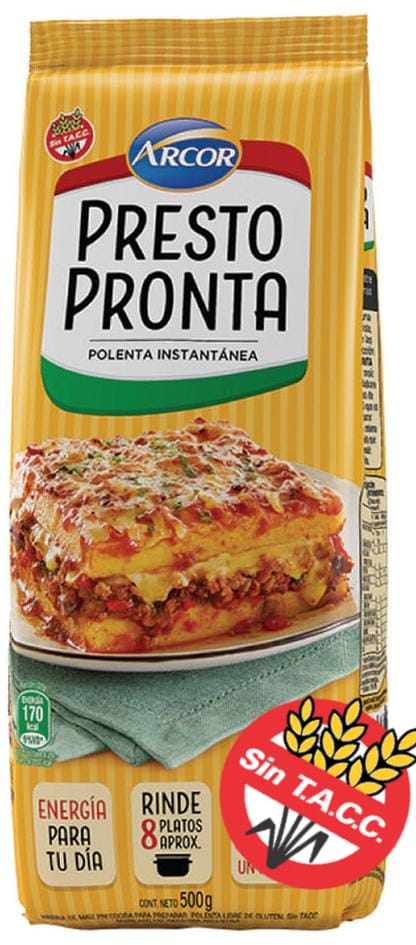 Polenta Prestó Pronta Sin Gluten 500 gr
