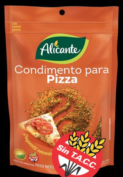condimento para pizza alicante sin gluten