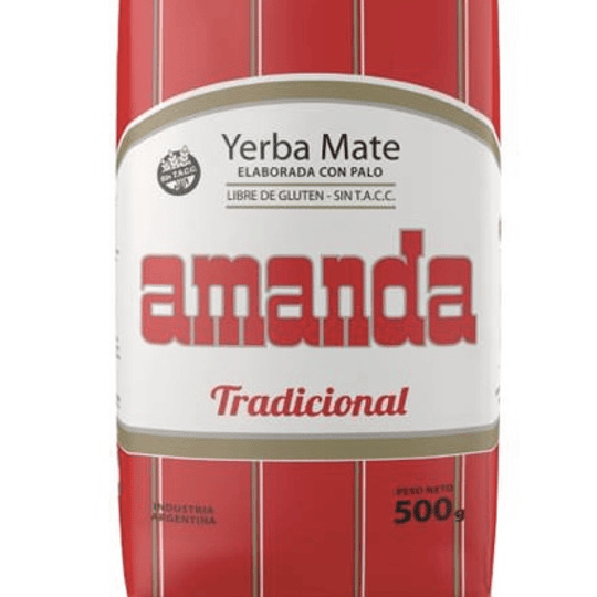 Yerba Amanda Tradicional Sin Gluten 500 Gramos 