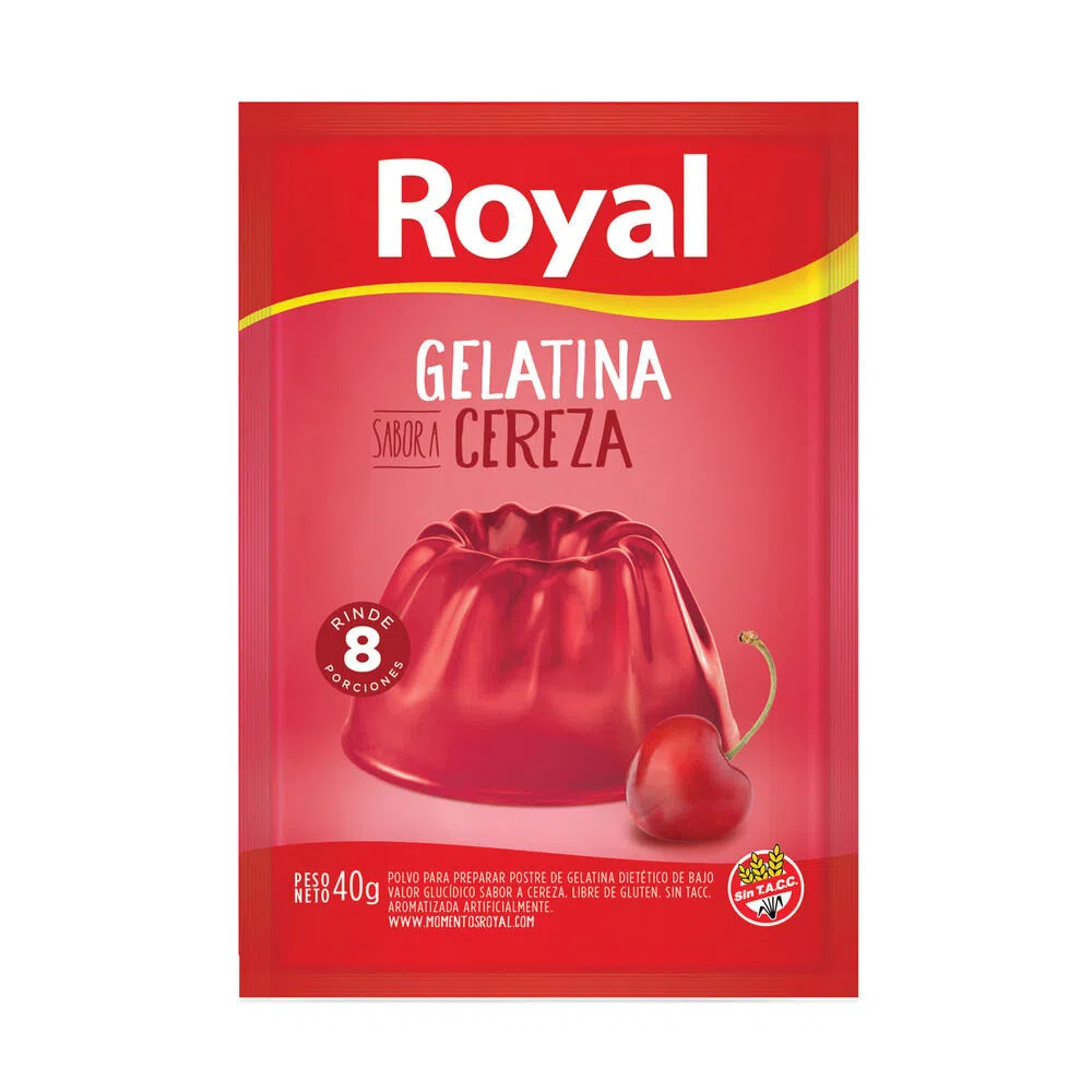 Gelatina Royal Cereza 25grs. 