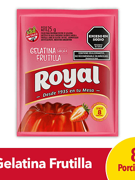 Gelatina Royal frutilla 25grs. 