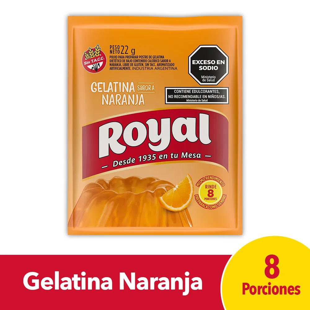 Gelatina Royal Naranja 25grs. 