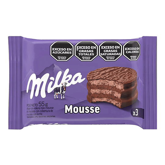 Alfajor Triple Milka Mousse 