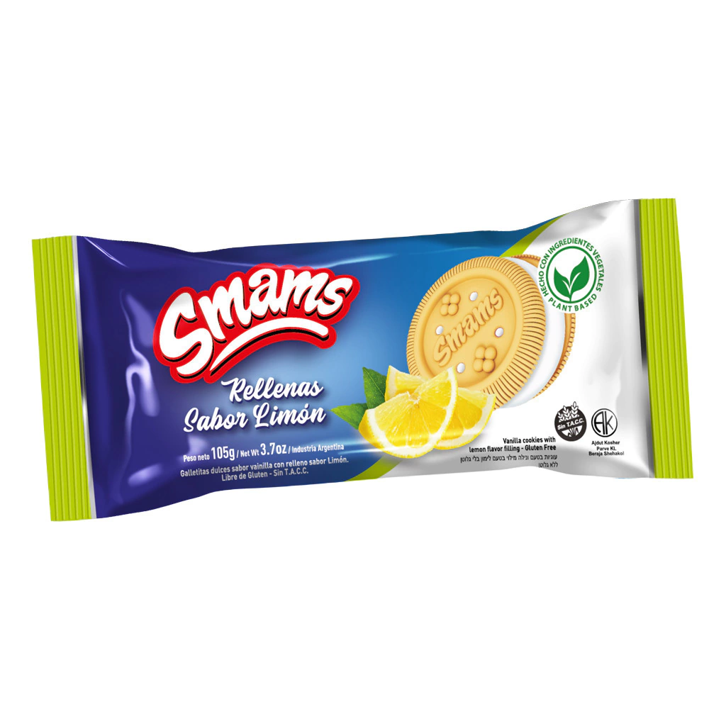 Galletas Smams Relleno Sabor Limón Sin Gluten