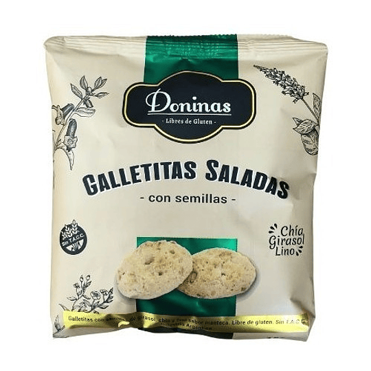 Galletas Saladas Doninas con Semillas - SIN GLUTEN