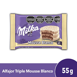 Alfajor Milka Mousse Chocolate Blanco
