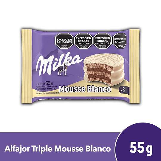 Alfajor Milka Mousse Chocolate Blanco