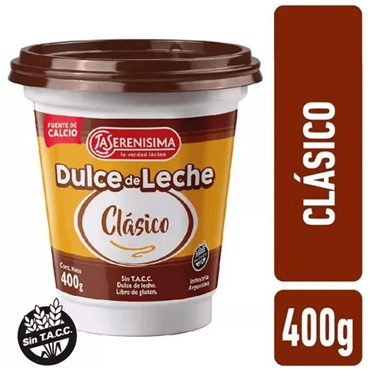 Dulce de leche la serenísima 400 gramos  colonial o clasico 