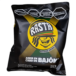 Alfajor Bajonero Negro Rasta Viral 70 Gramos