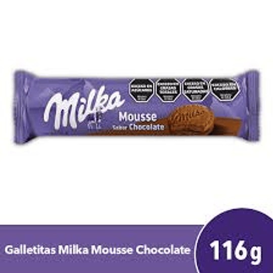 Galletitas Milka Rellenas Con Mousse De Chocolate 116 Gramos