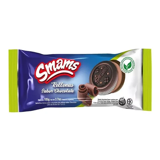 Galletas Rellenas Sabor Mousse Chocolate Smams Sin Gluten