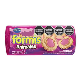 Galletitas Dulces Rellenas Formis Animales Frutilla 72grs 