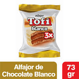 Alfajor Tofi Blanco Triple 73 Gramos