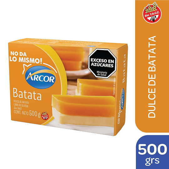 Dulce Batata Arcor Sin Gluten