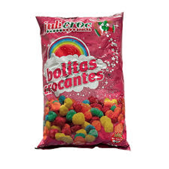 Bolitas Crocantes Sabor Tutti Fruti Julicroc Sin Gluten 220 Gramos