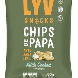 Chips Papas Artesanales Lyv Provezal Sin Gluten 60 Gramos