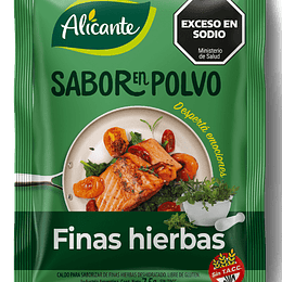 Condimento Sabor en Polvo Finas Hierbas Alicante Sin Gluten