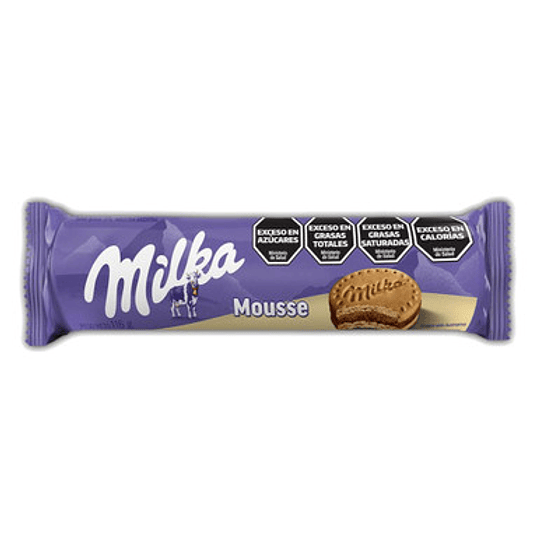 Galletitas Milka Rellenas Con Mousse Vainilla 116 Gramos