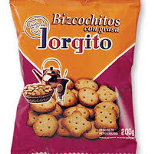 Bizcochitos con Grasa Jorgito 200 Gramos