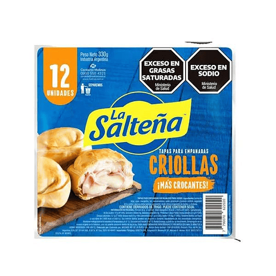 Masas o Tapas para Empanadas La Salteña Criollas 12u