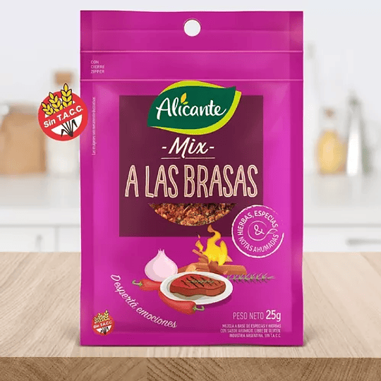 Aliño Mix A Las Brasas Alicante Sin Gluten 25 Gramos