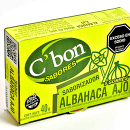 Saborizador C'bon Sabores Albahaca Ajo 5 Sobres Sin Gluten