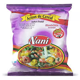 Cereal Aritos de Sabor Frutal Nani Sin Gluten 130 Gramos