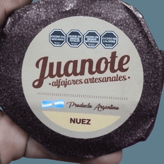 Alfajor Artesanal Juanote Nuez Chocolate Blanco 80 Gramos