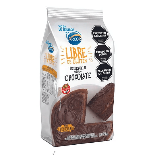 Premezcla Bizcochuelo Chocolate Sin Gluten Arcor 500 Gramos