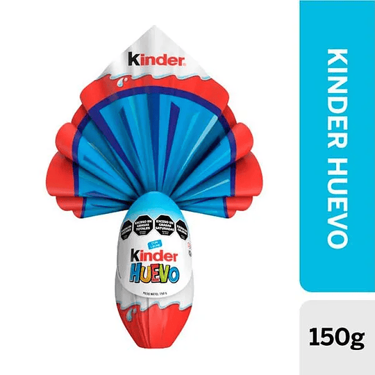 Huevo De Pascua Kinder Sorpresa Celeste Sin Gluten 150 Gramos