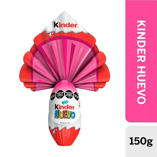 Huevo De Pascua Kinder Sorpresa Rosado Sin Gluten 150 Gramos