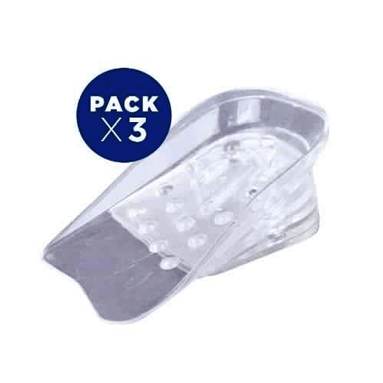 Pack 3  Pares Plantillas De Silicona Aumenta Estatura 5 cms 